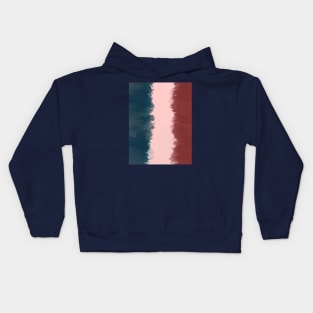 "Untitled" - Blue Pink Red Abstract Textured Painting Original Artwork Kids Hoodie